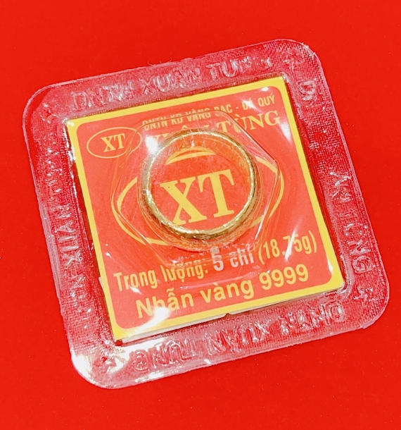 Nhẫn Trơn Ép Vĩ 5 Chỉ