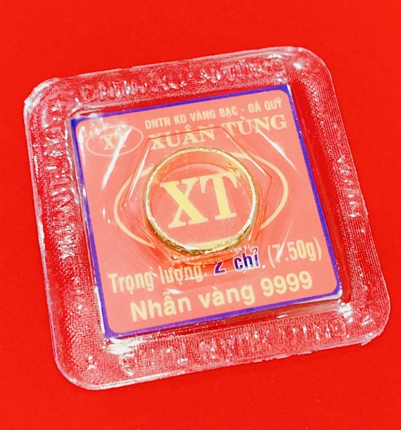 Nhẫn Trơn Ép Vĩ 2 Chỉ