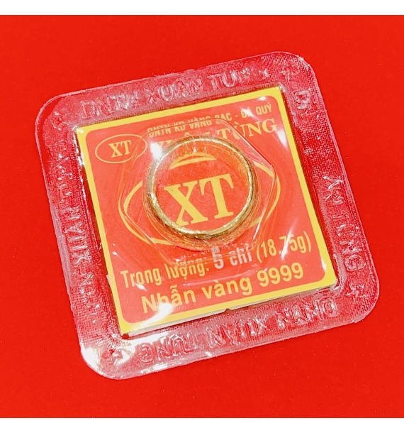 Nhẫn Trơn Ép Vĩ 5 Chỉ