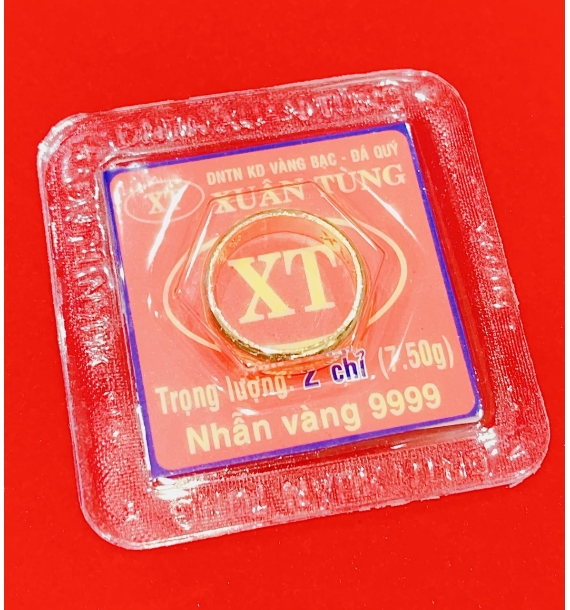Nhẫn Trơn Ép Vĩ 2 Chỉ